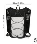 Go To Hydration Vest For Runners And Hikers With Breathable Mesh, lightweight pack, 15.75x8.66x3.15 inches, black and white design