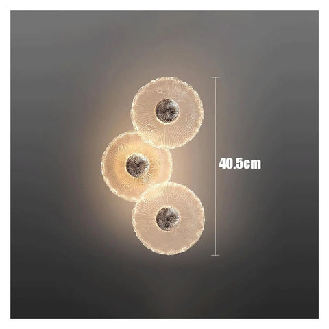 LMAPLUMP Wall Lamp Wall Sconce Modern Artistic Luxury Iron Textured Ripple Glass Light 3-Light Cluster LED side view 40.5cm