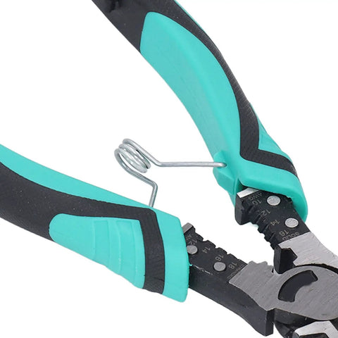 Jauarta Power Drill Wire Stripper And Twister Tool For 2.5Mm 4Mm 6Mm 10Mm Cables With 6.35Mm Chuck close-up of wire cutter handles.