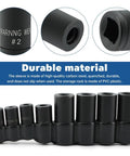 8-Piece Tap Socket Wrench Set For Fractional, NPT And Metric Taps Up To 12mm, Pro Grade MCTI Ready, Heavy Duty Black Finish