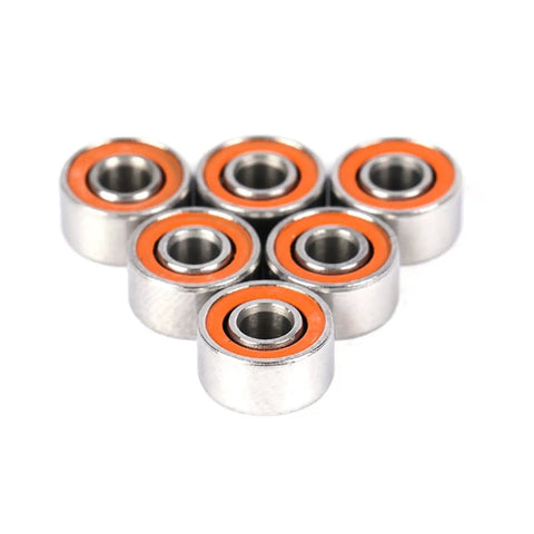 Heavy Duty Fishing Reel Ball Bearing Kit For Spool Upgrades, Precision Engineered For DIY Maintenance, Hardened Steel With Double Inner Race, Sealed Against Dust And Debris, No Grease Needed, Long Lasting Pro Level Reel Performance, orange sealed bearings