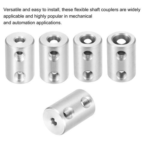 Rigid Screw Coupling For 3D Printers 3mm To 4mm Shaft Connector L18mm D12mm Steel Joint Durable Coupler Set