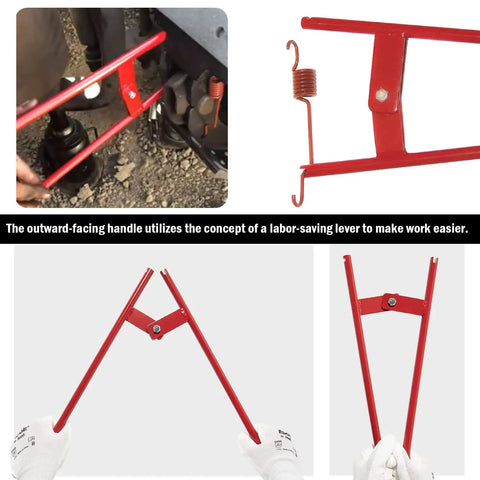 Pro-Grade Heavy Duty Truck Brake Spring Tool For Eaton Air Brake Shoe Anchor Springs Installation And Removal in use