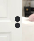 Recessed Pocket Door Pull Handles 2 And 3 Quarter Inch Round Finger Flush Pulls for Barn Doors Matte Black 304 Stainless Steel