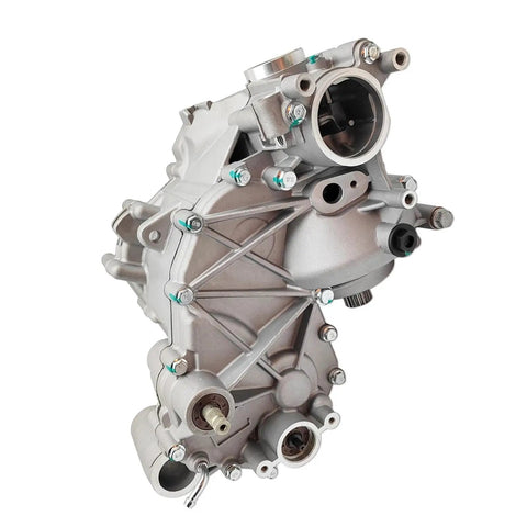 Heavy Duty Atv Gearbox Transmission Housing Assembly For Outlander 1000, silver casing with bolts, designed for tough backroads.