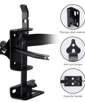 Heavy Duty Gate Latch And 9 Inch Handle Kit Self Locking Steel Gate Lock Hardware For Wooden And Vinyl Fence with detailed components