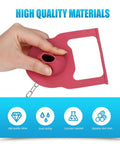 Hand holding a red toilet flapper with chain, high quality materials; Toilet Flapper Replacement Kit For Your Tank With Chain Hinges And 2 Buoys 2 Pack Keeps Your Water Bill Low Compatible With San Rafael Rialto Rosario Ankara Fables And Flowers Laureate Prairie Flowers Revival Models For Easy Water Saving