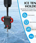 Heavy Duty Ice Anchor Tool Kit For Ice Fishing, stainless steel drill adapter securing ice tent holder on frozen surface