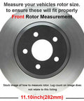 Front Brake Kit For Honda Accord Civic Element CR V ILX With Drilled Slotted Rotors And Ceramic Brake Pads Replacement 11.10 Inch