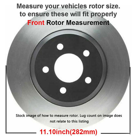 Front Brake Kit For Honda Accord Civic Element CR V ILX With Drilled Slotted Rotors And Ceramic Brake Pads Replacement 11.10 Inch