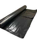 Rock Solid.006 Mil Polyethylene Moisture Vapor Barrier Roll For Laminate Engineered Hardwood Floors 100 Square Feet rolled up with black film.