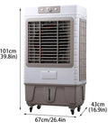 Portable Evaporative Air Cooler And Humidifier With Three Speed Settings Cool Air Blower personal swamp fan size 101cm x 67cm x 43cm