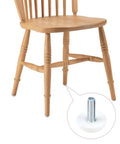 Rock Solid White Furniture Levelers 16 Pack M6 X 18mm Thread Table Leg Adjustable Feet 23mm Base plastic glide on wooden chair leg.