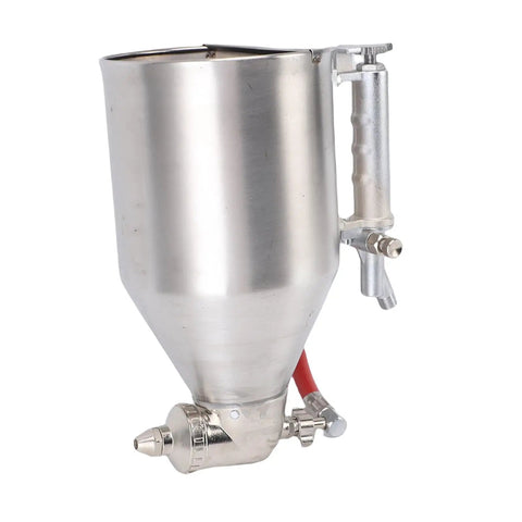 Wicked Strong Cement Mortar Sprayer With Stainless Steel Build And 3.5L Hopper Tank showing spout and connector for precise spraying.