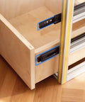 14 Inch Full Extension Drawer Slides 3 Fold Side Mount Glides Beefy 100 Lb Capacity For Dresser Kitchen Wardrobe And File