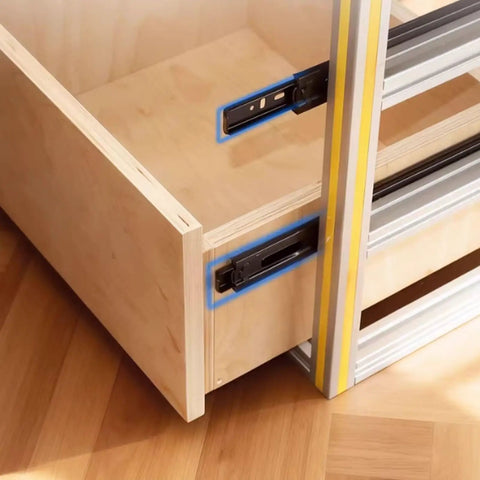 14 Inch Full Extension Drawer Slides 3 Fold Side Mount Glides Beefy 100 Lb Capacity For Dresser Kitchen Wardrobe And File