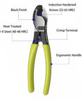 Premium Six Inch Cable Cutters Built From Hella Durable High Carbon Steel with ergonomic handles and induction hardened knives.