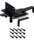Heavy Duty Carbon Steel Fence Gate Latch for Wood and Vinyl Posts Black Powder Coated Post Mount Easy Install Includes Screws and Instructions for Rugged Outdoor Use and Long Lasting Security, black latch with screws