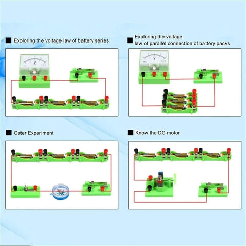 Diagram of electrical circuits from Awesome Hands On Electricity And Magnetism STEM Kid Friendly Kit Learn Series And Parallel Circuits