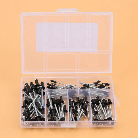 120 Piece Aluminum Blind Rivet Set Heavy Duty Kit For Home Repair And DIY Projects Includes M2.4 M3.0 M3.2 M4 Rivets