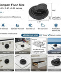 2-Inch Black UV Stabilized Flush Mount Slam Latch With Recessed Handle Ring For Boat Hatches, RVs And Campers shown in use