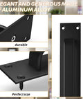 Sliding Barn Door Handle Set Black 2 Pack Aluminum Alloy 7.9 Inch Long Door Pulls With Plate 7.1 Inch Center To Center Mount