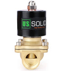 U.S. Solid 3/4-inch brass electric solenoid valve, 110V AC, normally closed