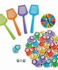 Mathswatters Addition And Subtraction Game For Kids With Fly Swatters, Flash Cards, Number Dice, and Colorful Spinner