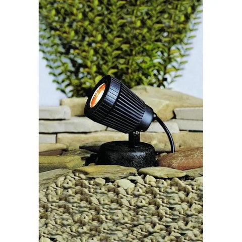 Underwater Pond Light 12V 1 Light Submersible Black Material Not Painted With Heat Resistant Clear Glass For Wet Locations Bulb Not Included