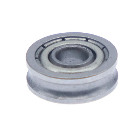 U60412 4x12x4mm U Shaped Bearing For Extruder 10 Pack High Precision Low Noise Smooth Running Fits MK8 3D Printer And Other High Speed Equipment Round Wheel Gear Walking Guide Rail Bearings Fitting Pulley, close-up