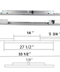 Totally Rock Solid Heavy Duty Table Leaf Sliding Brackets 33 Inch Drop Leaf Extension Hardware Smooth Ball Bearing Slide Rails dimensions and design.