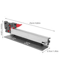 Undermount Drawer Slides With Soft Close Full Extension 10 Inch Glide System shown from side, dimensions in centimeters and inches