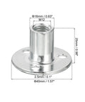 M12 Brad Hole Tee Nut Set Of 10 Carbon Steel Round Base Screw In T Nuts For Furniture Hardware Flange Female Thread Inserts For Woodworking And Metal Projects