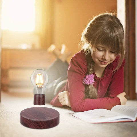 Levitating Light Bulb With Magnetic Levitation And Touch Control Floating Rotating LED Desk Lamp in child's room