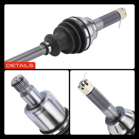 Close-up of Beefed Up Rear CV Axle Shaft Assembly For Polaris RZR 800 50 Inch Wide Models 2008 2009 2010 2011 2012 2013 2014 Driver And Passenger Side Replacement