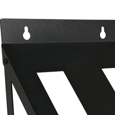 Heavy Duty Power Tool Organizer Rack For Circular Saws And Tools Wall Mounted Hanger close-up showing mounting holes