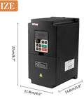 Beast Of A Seven Point Five Kilowatt Ten Horsepower 380V VFD Inverter For Single Phase To Three Phase Motors, 0 To 2000 Hz Output, One Phase Or Three Phase Input, Low Noise Operation, Low EMI, PWM Control Tech, front view 22cm x 14.8cm x 11.8cm