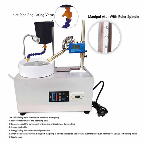 Electric Gem Faceting Machine Pro Grade With Digital Display And Precise Mechanical Manipulator 180W