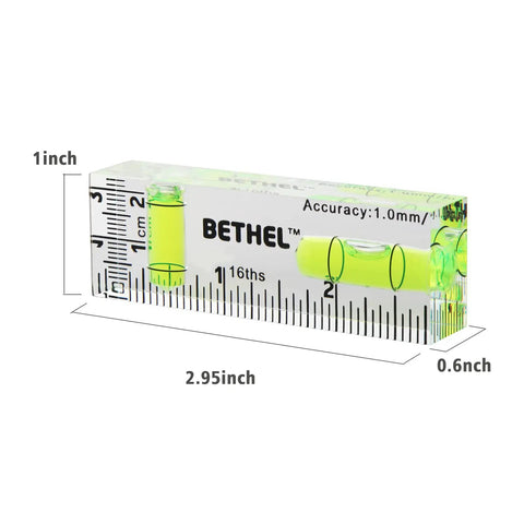 Compact Pocket Bubble Level Mini Spirit Level Acrylic With 90 Degree And 180 Degree Angles 2.95 Inch Portable Tool Imperial And Metric Scales Durable DIY Helper For Quick Horizontal Checks In Tight Spaces, 2.95in acrylic with inch and cm scales