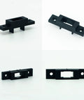 Emergency RV Window Latch Locks For Camper Exit Doors With Red Handle Aluminum Screen Security Bars, black latch brackets