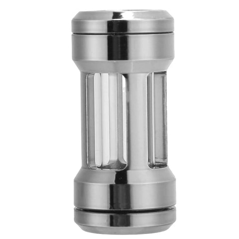 Top Notch Inline G1/4 Thread PC Water Cooling Filter With Heavy Duty Brass Build And Clear Viewing Port Plus 50mm Precision Mesh Strainer.