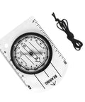 Map Reading Compass With Ruler For Backpacking And Camping, Lightweight Acrylic Navigation Tool For Hiking And Orienteering