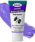 Ceramic Brake Grease Lubricant For Automotive High Temp Caliper Pins And Sliding Pads Eliminates Squeaking Prevents Seizing Reduces Brake Noise Extreme Temp Resistant Up To 3000F 1 Oz 1 Pack, tube front view