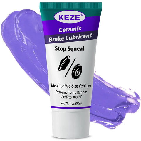 Ceramic Brake Grease Lubricant For Automotive High Temp Caliper Pins And Sliding Pads Eliminates Squeaking Prevents Seizing Reduces Brake Noise Extreme Temp Resistant Up To 3000F 1 Oz 1 Pack, tube front view