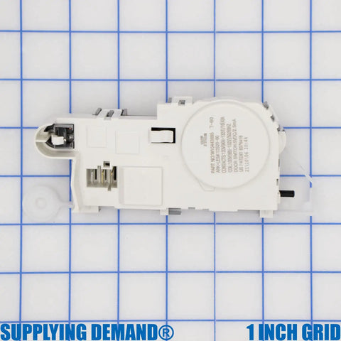 Washer Door Lock Latch Assembly Replacement W10443885 WPW10443885 AP6021486 PS11754810 on grid for sizing
