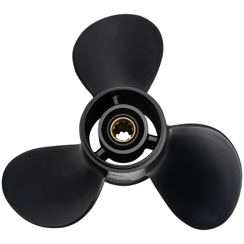 9.9 x 12 Aluminum Outboard Propeller For Tohatsu Mercury 25 30HP, 10 Spline Tooth, Right Hand Rotation, Model 3R0B64525-0 Replacement, Drop In Fit, Lightweight Marine Performance For Smooth Acceleration