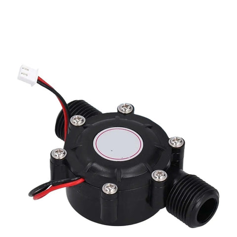 Front view of 12V Mini Turbine Power Generator, part of the Three Piece Hydroelectric Water Flow Generator Kit for off grid use.