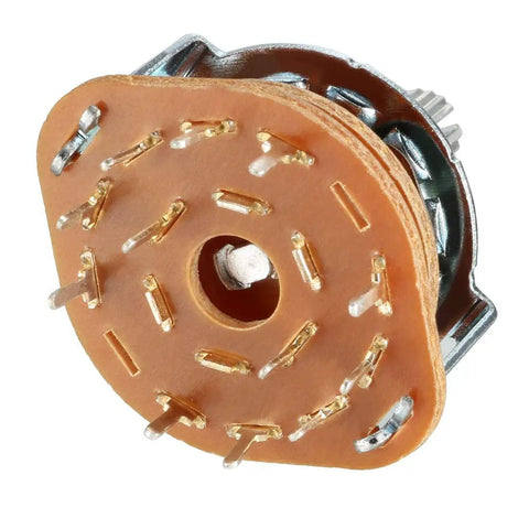 12 Pin 2 Pole 5 Position Band Selector Rotary Switch Single Deck Pack Of 2 For Radio, TV And Industrial Equipment, bottom view