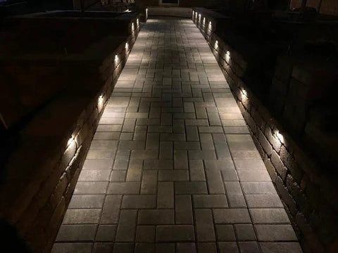 Aluminum Recessed LED Lights Kit 16 Pack 1.02 Inch 26 Millimeter Outdoor Deck Stair Lights 12V Low Voltage Waterproof Landscape Lighting 3000K Warm White Built Tough Weatherproof For Wall Deck Steps Walkway Driveway Backyard