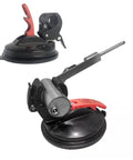 Beefy 45mm Vacuum Suction Base For Reciprocating Machinery And Precision Fixtures With ABS Pad Strong Adhesion On Glass Engraving And Non Porous Surfaces Ideal For Automated Equipment And Vibration Compatible Devices, black suction base with red lever